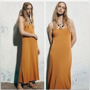 NWT Zara Ribbed Midi Dress